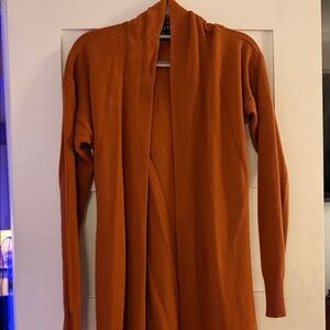 Women's Orange Cardigan Sweater